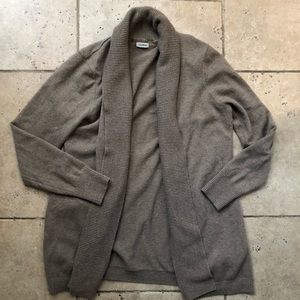 L.L.Bean Tan Cashmere Open Cardigan